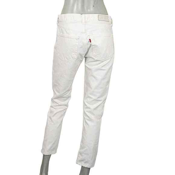RE/DONE x LEVI'S Straight Skinny Denim Jeans white Distressed Rip Size 29 - Picture 5 of 16